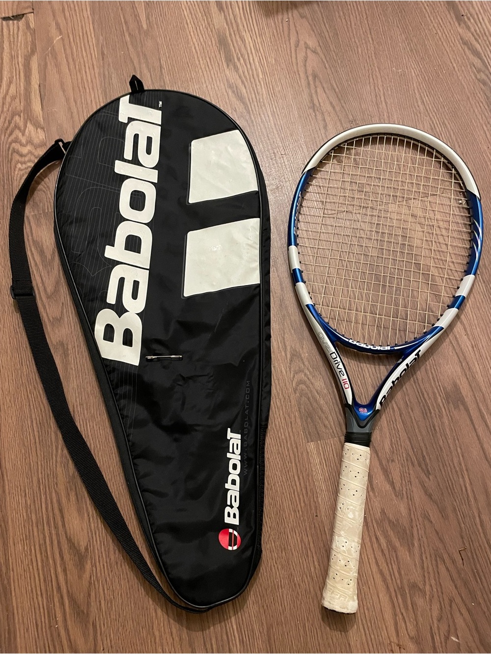Babolat Blue/White Tennis Racket with Babolat Carry Cover